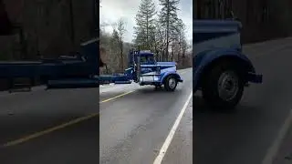 Old School Semi Truck working hard in 2022