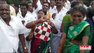 ADMK cadres celebrating at the party headquarters !