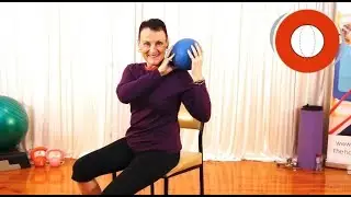 [Mobility Ball #03] Low intensity seated chair exercises for older adults, seniors, and elderly