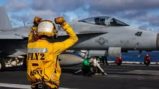 Scramble! US Navy F/A-18E Super Hornet Intercepts Unidentified Aircraft
