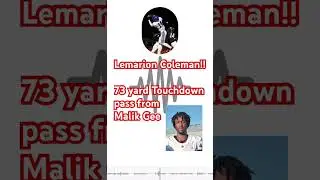 Lemarion Coleman touchdown pass from Malik Gee for a 73yd Touchdown- Bayou Bowl