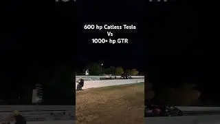 Built 1000+ hp GTR vs a fully stock Tesla MP3