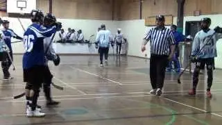 Thrashers vs. Surrey Giants - Period 2 (10/26/13) Ball Hockey Dangles Backhand Toe Drag Drills Moves