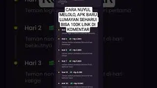 tutorial nuyul apk melolo limk di komentt#apkpenghasiluang #saldodanagratis #viral #melolo
