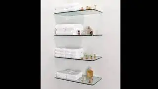 Glass Shelf - Glass Shelf With Rail For Bathroom | Modern Wooden & Metal Shelves Best Pics