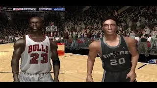 NBA Live 08 - 96 Bulls vs 05 Spurs - Jordan and Ginobili duel - Community Request - PC