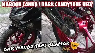 Repaint velg CBR150R Candytone red Diton dengan dasar silver grey met 9178