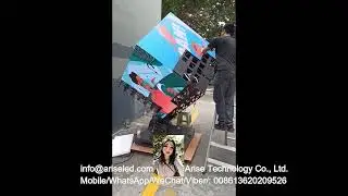 Indoor Outdoor Shop Advertising Video Screen P2.5 P3 P3.91 P4.8 LED Cube Logo Display LED Video Cube