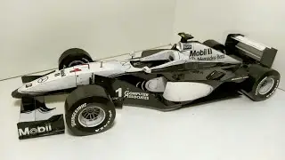 Mclaren 2000, Fórmula1, Mika hakkinen e David Coulthard, em Papercraft, passo a passo, miniatura.