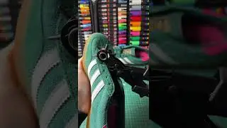 Customizing THE Adidas Gazelle 💚💖 #adidassneaker #shorts #adidas #shoes #unboxing #sneakers