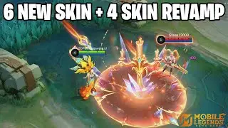6 NEW SKIN VALIR EPIC, AURORA EPIC, KARRIE MPL + 4 SKIN REVAMP PHARSA CC, LING CC, ROGER LB