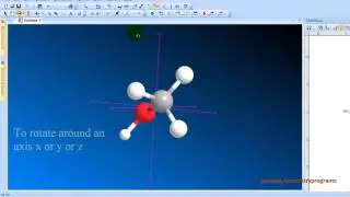 Chem3D tutorial 2 Rotating models around the X, Y, or Z axis