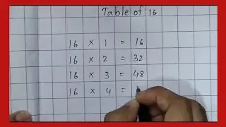 Learn table of 16 for Kids | Table of 16 | Table of Sixteen | Tables for Kids
