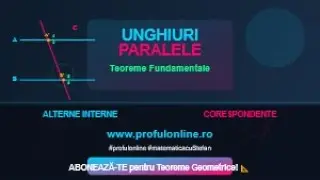 Unghiuri Formate de Drepte Paralele și Secantă - Teoreme Fundamentale