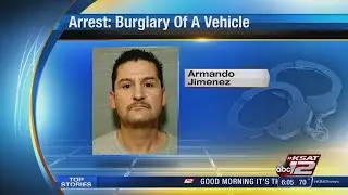 Car burglary victim helps police make arrest