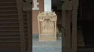 Balaji Achari  is live teak wood Pooja mandapa wood carving work design #balajiachari