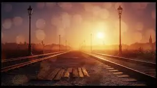 Railway Side Walk at Dusk  Ambient Music for Walking