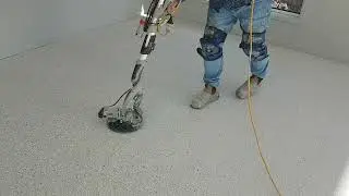Epoxy Flooring Process - Sand Excess flake