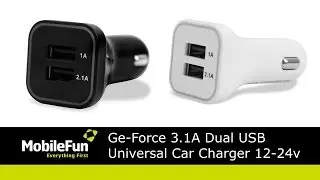 Ge-Force 3.1A Dual USB Universal Car Charger 12-24v