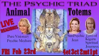 PSYCHIC READINGS with Spirit Totem ANIMALS ~ THE PSYHIC TRIAD!