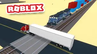 Мой поезд врезался в грузовик в Roblox Train Wrecker