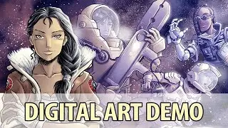 Digital Painting How To: Salvage Hounds Comic Cover