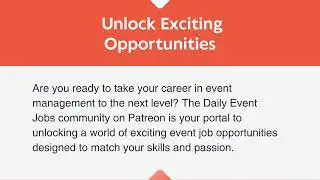 Event Jobs - www.patreon.com