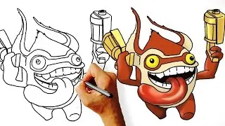 Pk How to Draw Trigger Happy from Skylanders