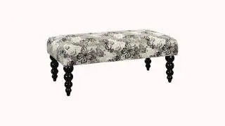 Linon Home Decor Claire Bench Butterfly Pippa