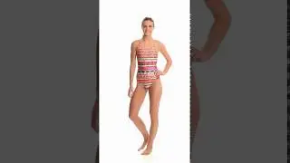 The Finals Funnies Happiness Female Wing Back One Piece Swimsuit | SwimOutlet.com