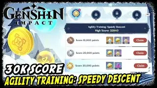 Agility Training Speedy Descent 30K Score (Dragonspine Special Training) Genshin Impact