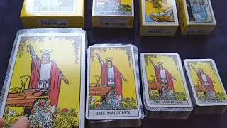 Plaid Rider-Waite Tarot Comparison: Giant Rider-Waite, Standard, Pocket & Mini Rider-Waite Editions
