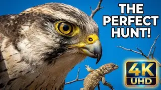 Laggar Falcon Eating It's Prey in Tal Chhapar Sanctuary