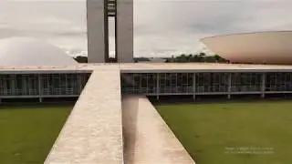 Congresso Nacional do Brasil, vista aérea em 4k parte 1