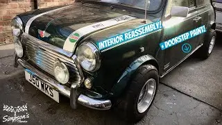 Classic Mini John Cooper Conversion JCW - Painting The Door Steps & Putting The Interior In.