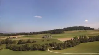 Drohnenflug zwischen Bettwil und Fahrwangen mit Blick auf den Hallwilersee