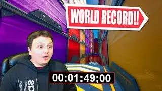 1:49 WORLD RECORD on RAINBOW Deathrun! (Fortnite Creative)