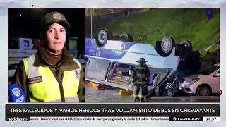 Tres fallecidos y varios heridos tras caída de micro desde paso sobre nivel en Chiguayante