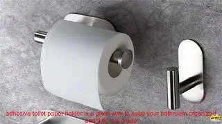 1005005244312997 Adhesive Toilet Paper Holder Wall Mount For Bathroom Kitchen Silver Go