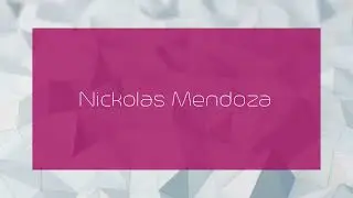 Nickolas Mendoza - appearance