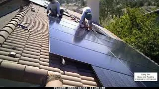 Two Minute 8.5 kW Solar Installation Time Lapse Video - Porter Ranch REC Alpha 405W + Enphase IQ8M