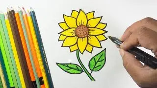 Yellow Flower |Drawing| |For Children| |Note Book Drawing| #drawing #shortvideo #video