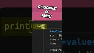 sep argument of print() function is powerful 