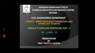 Introduction to Dam-WREH 3160610-GTU-Civil Engineering