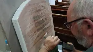 Plumbley Colliery Disaster Headstone Carving.