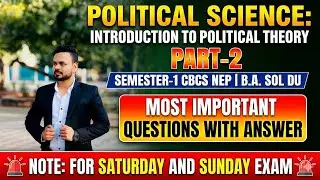 Political Science: introduction to political theory part-2