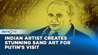 Indian Artist Welcomes Putin with Stunning Sand Art Ahead of His State Visit