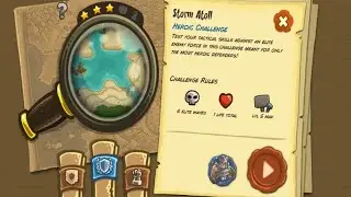 Kingdom Rush Frontiers - Storm Atoll (Bonus Level) Heroic Challenge Veteran Difficulty Walkthrough