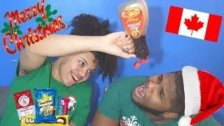 DOMINICANS TRY CANADIAN SNACKS !! (Christmas edition)
