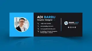 Professional email signature design in adobe photoshop